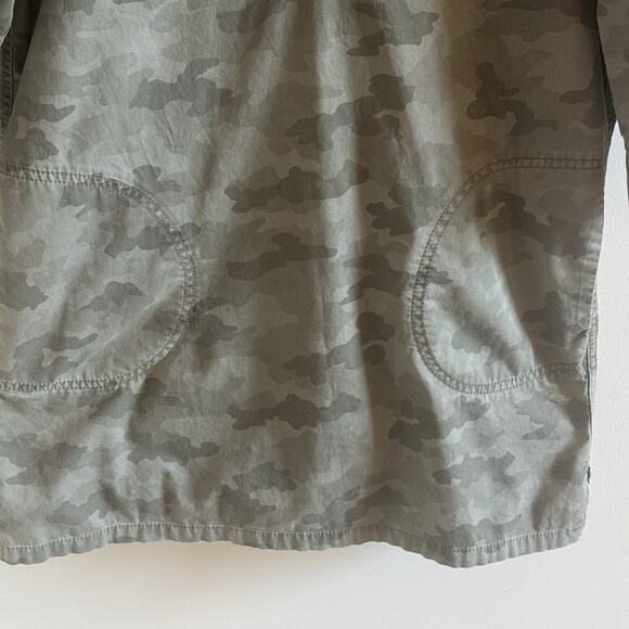 ATM Anthony Thomas Melillo Shirt Dress S Camo Pockets Stretch Cotton Military - Picture 3 of 15